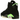 Air Jordan 6 Retro Electric Green baskets en vue profil anglée avec tige en nubuck noir, détails vert électrique éclatants et semelle translucide