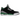 Baskets Air Jordan 3 Retro Pine Green en vue latérale avec empeigne en cuir noir, détails verts, semelle blanche et motifs éléphant gris