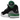 Air Jordan 3 Retro Pine Green baskets vue latérale avec empiècement en daim vert, tige en cuir noir et semelle intermédiaire blanche avec unité Air