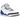 Air Jordan 3 Retro Racer Blue baskets en vue latérale avec empeigne en cuir blanc, imprimé éléphant iconique et détails bleu vif.