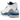 Air Jordan 3 Retro Wizards baskets vue angulaire avec cuir blanc, détails motif éléphant et unité Air visible dans la semelle blanche.