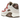 Nike Air Max 90 NRG Bacon 2021 baskets vue latérale avec empeigne en cuir rougeâtre, détails roses, lacets beiges et unité Air visible dans la semelle.