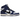 Nike Dunk High AMBUSH Deep Royal baskets en vue latérale élégante avec cuir bleu roi, semelle intermédiaire blanche et le logo Swoosh noir distinctif.