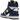 Baskets Nike Dunk High AMBUSH Deep Royal vue latérale avec cuir bleu distinctif, semelle intermédiaire blanche et logo Swoosh noir étendu