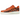 Nike Air Force 1 Low Orange Skeleton Halloween baskets en vue latérale avec graphique de squelette, empeigne en cuir orange et semelle blanche