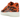 Nike Air Force 1 Low Orange Skeleton Halloween baskets vue latérale avec motif squelette, tige en cuir orange, semelle assortie et swoosh blanc