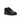 Nike Air Force 1 Low Supreme Black baskets en vue latérale avec une empeigne en cuir noir lisse, des lacets noirs assortis et un logo Supreme blanc au talon
