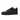 Nike Air Force 1 Low Supreme Black baskets vue sous un angle avec empeigne en cuir noir, lacets assortis et le logo rouge emblématique de Supreme.