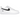 Nike Air Force 1 Low Supreme White Black baskets en profil, mettant en valeur l'empeigne en cuir blanc, la virgule noire et le petit logo rouge Supreme.