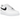 Nike Air Force 1 Low Supreme White Black baskets en vue latérale angulaire avec empeigne blanche, swoosh noir et logo Supreme rouge au talon.
