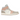 Air Jordan 1 Mid Milan baskets avec vue latérale, mêlant daim beige et cuir avec une semelle intermédiaire blanche et swoosh marron.