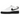 Nike Air Force 1 Low White Black Midsole baskets vue latérale avec empeigne en cuir blanc, semelle intermédiaire noire et pointe perforée.