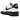 Baskets Nike Air Force 1 Low White Black Midsole en vue latérale avec une tige en cuir blanc et une semelle intermédiaire noire contrastée