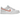 Nike Dunk Low Tropical Twist baskets vue latérale avec base en cuir blanc, empiècements turquoise et lacets blancs sur une semelle en gomme
