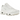Nike Air Max Plus White Metallic Silver baskets vue latérale avec empeigne blanche, détails argent métallisé, lignes ondulées et unité Air visible