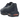 Nike Air Max 95 Logo Navy Orange baskets en vue angulaire montrant l'empeigne bleu marine avec détails orange, lacets et amorti Air visible dans la semelle