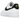 Nike Air Force 1 Low Essential White Black Gold Mini Swoosh baskets en profil blanc avec détails dorés, swoosh noir et semelle en gomme