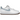 Nike Air Force 1 Low 07 LV8 Indigo baskets vue latérale avec base en toile blanche, motif floral indigo brodé et détails en liège au talon