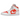 Air Jordan 1 Mid SE Bright Citrus baskets en vue latérale avec panneaux blancs, superpositions en cuir orange et logo Swoosh noir classique