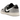 Air Jordan 1 Retro Low OG Black Cement baskets vue latérale avec motif éléphant emblématique, empeigne noire, semelle blanche et détails rouges