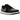 Baskets Air Jordan 1 Retro Low OG Shadow 2024 vue latérale avec empeigne en cuir noir, détails gris sur le talon et la pointe et semelle intermédiaire blanche