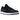 Air Jordan 1 Retro Low OG Mystic Navy baskets vue de profil avec empeigne en cuir blanc, superpositions bleu marine et semelle classique