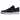 Air Jordan 1 Retro Low OG Mystic Navy baskets vue latérale avec superpositions bleu marine, base en cuir blanc et Swoosh noir
