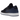 Air Jordan 1 Retro Low OG Mystic Navy baskets vue latérale avec empiècements en daim bleu marine, base en cuir blanc et Swoosh noir
