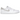 Air Jordan 1 Low OG Neutral Grey baskets en vue latérale avec empeigne en cuir blanc, virgule en daim gris et semelle en caoutchouc.