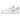 Air Jordan 1 Low OG Neutral Grey baskets vue sous angle avec cuir blanc, virgule en daim gris et lacets classiques.