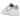 Air Jordan 1 Low OG Neutral Grey baskets vue latérale élégante avec empeigne en cuir blanc, swoosh gris en daim et semelle intercalaire blanche