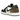 Air Jordan 1 Retro Low OG Mocha baskets vue sous un angle avec talon en nubuck marron, swoosh noir et empeigne en cuir blanc et noir