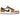 Air Jordan 1 Low OG Rookie of the Year baskets vue inclinée avec détails en cuir beige, swoosh noir, lacets blancs et semelle intermédiaire blanche