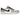 Air Jordan 1 Retro Low OG Barons baskets vue latérale avec empeigne en cuir blanc, détails gris et Swoosh noir sur une semelle classique