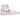 Nike Blazer Mid 77 Vintage Summit White Pink baskets vue latérale avec empeigne en cuir blanc, logo swoosh rose et semelle extérieure en caoutchouc.