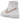 Baskets Nike Blazer Mid 77 Vintage Summit White Pink en vue latérale avec cuir blanc, swoosh rose et semelle en gomme
