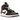 Air Jordan 1 Mid SE Black Dark Beetroot baskets vue latérale avec empeigne noire, swoosh bordeaux et semelle intermédiaire blanche classique