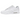 Nike Air Max 90 Leather Triple White baskets en cuir blanc, vue de profil avec l'amorti Air visible classique et le logo swoosh emblématique.
