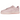 Nike Air Force 1 Low x Drake Pink Foam baskets vue latérale avec empeigne en cuir rose, semelle assortie et lacets blancs.