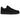 Nike Air Force 1 Low Stussy Black baskets vue de face avec tige en textile noir tissé, logo Swoosh ton sur ton et lacets épais.