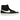 Nike Blazer Mid 77 Black White baskets vue latérale avec empeigne en daim noir, Swoosh blanc en cuir et semelle en caoutchouc