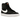 Nike Blazer Mid 77 Black White baskets vue latérale avec empeigne noire en daim, logo swoosh blanc et semelle en caoutchouc classique.