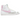 Nike Blazer Mid 77 White Pink Foam baskets en vue latérale avec empeigne en cuir blanc, swoosh rose emblématique et semelle vulcanisée classique