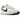 Nike Waffle Trainer 2 White Black baskets vue latérale avec base en nylon blanc, superpositions en daim, Swoosh noir et semelle extérieure gaufrée