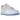 Nike Air Force 1 Low UV Reactive Swoosh baskets en cuir blanc vue de côté avec coutures apparentes, semelle intermédiaire blanche et bout perforé
