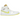 Air Jordan 1 Mid SE Voltage Yellow baskets en vue latérale avec empeigne en cuir jaune, virgule Nike noire, semelle intermédiaire blanche.