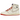 Air Jordan 1 Retro High Rare Air Sail Cinnabar baskets vue latérale avec empeigne en cuir blanc, accents rouges et semelle Air classique.