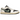 Air Jordan 1 Low Jade Smoke baskets vue latérale avec superpositions en cuir vert, panneaux blancs, swoosh noir et semelle blanche