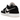 Air Jordan 1 Low Black Guava Ice baskets vue latérale avec superpositions noires, détails roses, semelle intermédiaire blanche et logo Jumpman