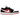 Air Jordan 1 Low Black White Gym Red baskets vue latérale avec base en cuir blanc, empiècements noirs et logo Swoosh rouge vif.